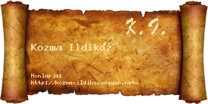 Kozma Ildikó névjegykártya