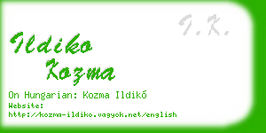 ildiko kozma business card