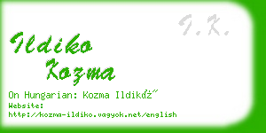 ildiko kozma business card